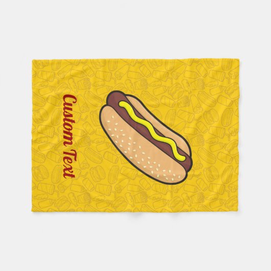 Hotdog Fleece Blanket Deken (Voorkant (Horizontaal))