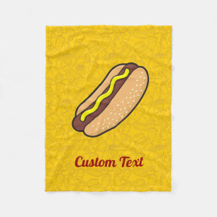 Hotdog Fleece Blanket Deken