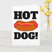 HOTDOG FUNNY BIRTHDAY-KAARTEN KAART (Gele Bloem)