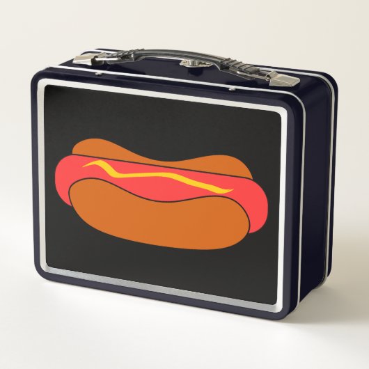 HOTDOG FUNNY RETRO METAL LUNCHBOX (Achterkant)