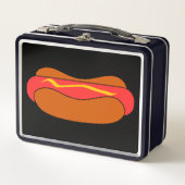 HOTDOG FUNNY RETRO METAL LUNCHBOX (Voorkant)