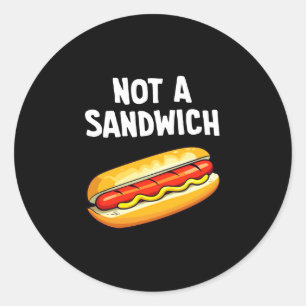 Hotdog geen sandwich uitvoering ronde sticker