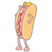 HOTDOG GRAPPIGE DIE-CUT DECAL STICKER GROOT VOOR A (Voorkant)
