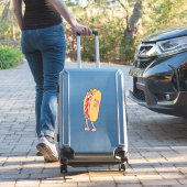 HOTDOG GRAPPIGE DIE-CUT DECAL STICKER GROOT VOOR A (Koffer Insitu)