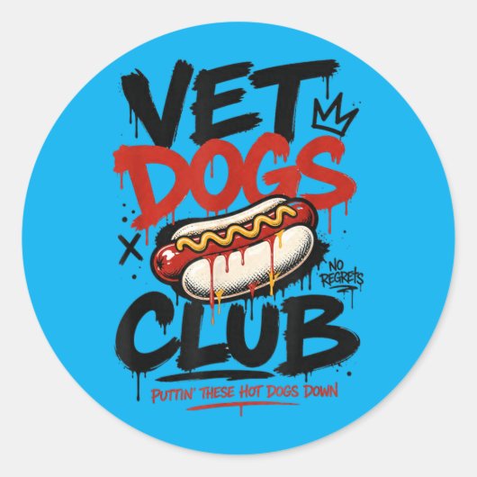 Hotdog Grill Master Competitief Ronde Sticker (Voorkant)