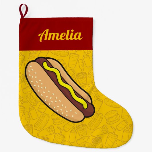 Hotdog Grote Kerstsok (Voorkant)
