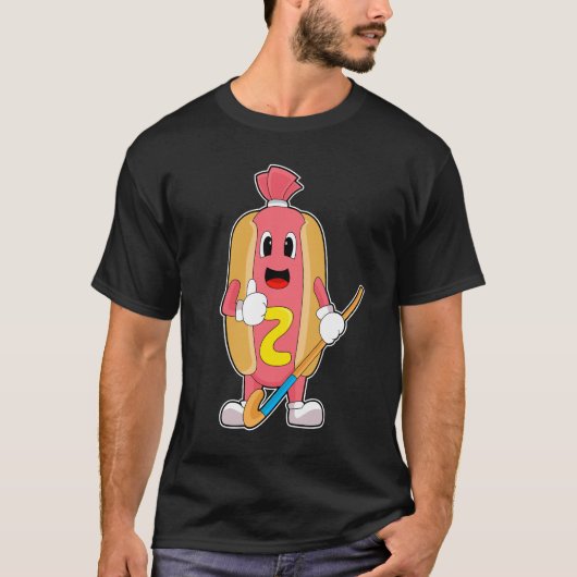 Hotdog Hockey stick T-shirt (Voorkant)