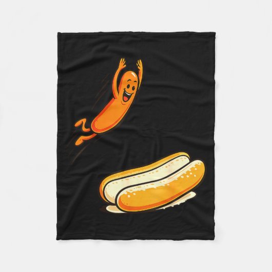 Hotdog hoog duiken fleece deken (Voorkant)