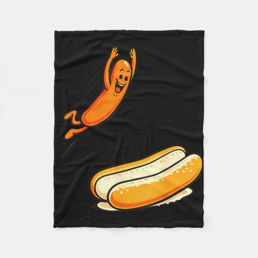 Hotdog hoog duiken fleece deken (Voorkant)