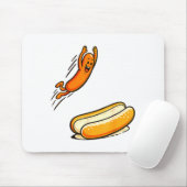 Hotdog hoog duiken muismat (Met muis)