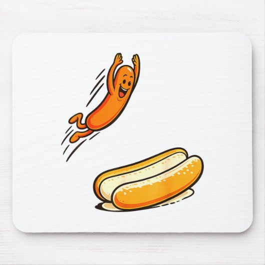Hotdog hoog duiken muismat (Voorkant)