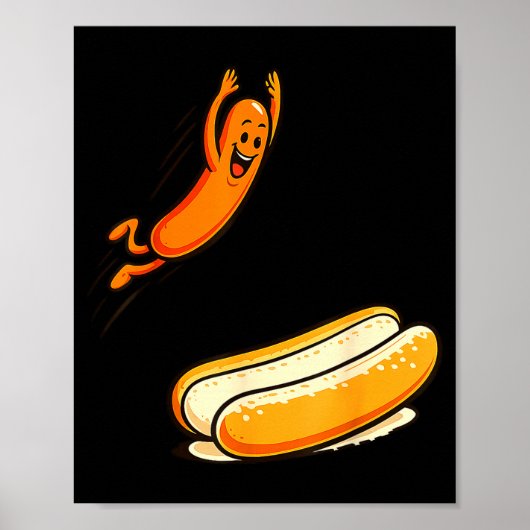 Hotdog hoog duiken  poster (Voorkant)