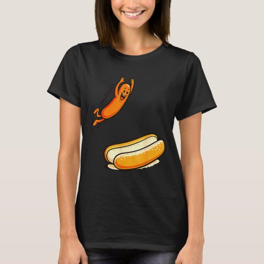 Hotdog hoog duiken  t-shirt (Voorkant)