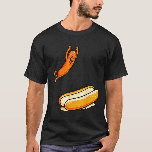 Hotdog hoog duiken  t-shirt (Voorkant)