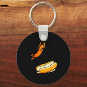 Hotdog hoogduik sleutelhanger (Voorkant)