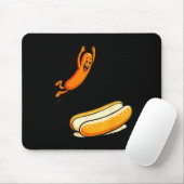 Hotdog hoogduiken  muismat (Met muis)