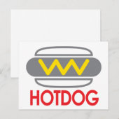 Hotdog Icon Fun Briefkaart (Voorkant / Achterkant)
