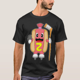 Hotdog IJshockey Ijshockey stick T-shirt