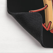 Hotdog in broodje spelen basketbal sport plan muismat (Hoek)