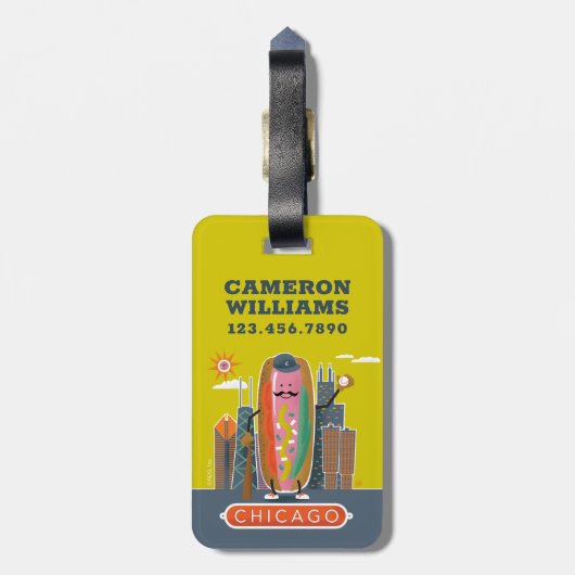 Hotdog in Chicago-stijl Bagagelabel