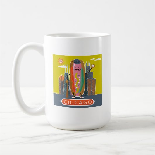 Hotdog in Chicago-stijl Koffiemok (Links)