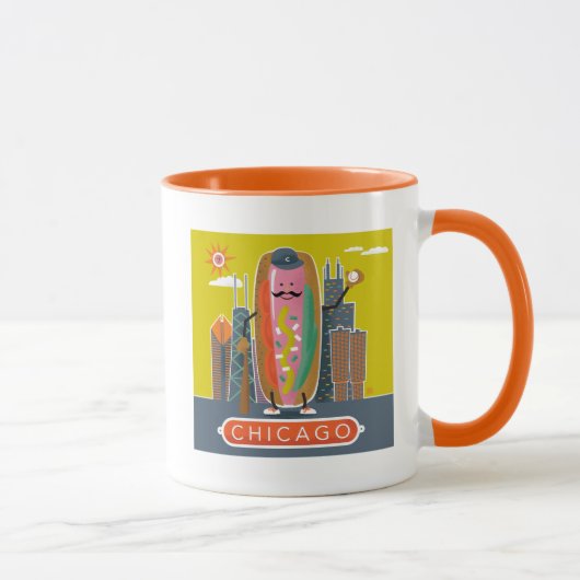 Hotdog in Chicago-stijl Mok (Rechts)