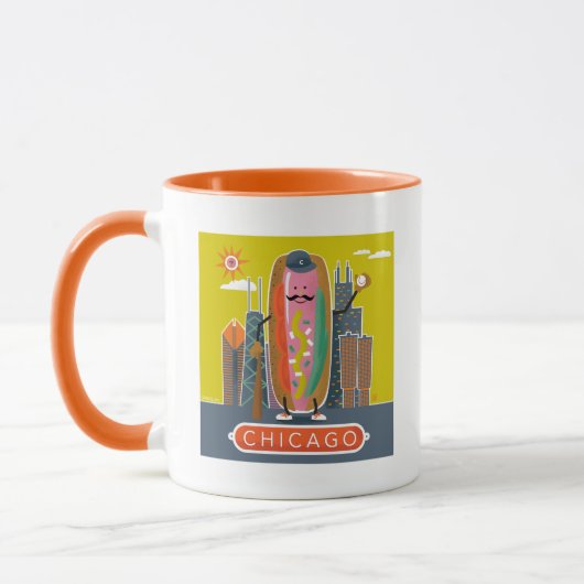 Hotdog in Chicago-stijl Mok (Links)