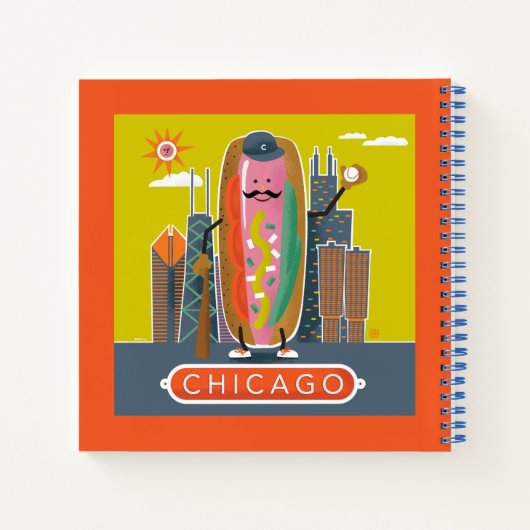 Hotdog in Chicago-stijl Notitieboek (Achterkant)