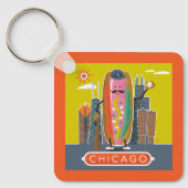 Hotdog in Chicago-stijl Sleutelhanger (Voorkant)