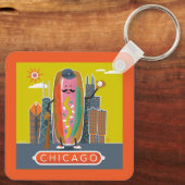 Hotdog in Chicago-stijl Sleutelhanger (Achterkant)