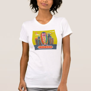 Hotdog in Chicago-stijl T-shirt