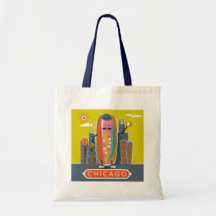 Hotdog in Chicago-stijl Tote Bag