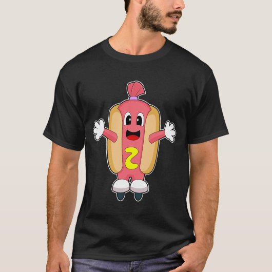 Hotdog Inline schaatsen Roller schaatsen T-shirt (Voorkant)