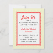 Hotdog Invitation - Summer Backyard Barbque Cookou Kaart (Achterkant)