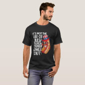 Hotdog It'S Not 4Th Of July Until My Wiener Comes  T-shirt (Voorkant volledig)