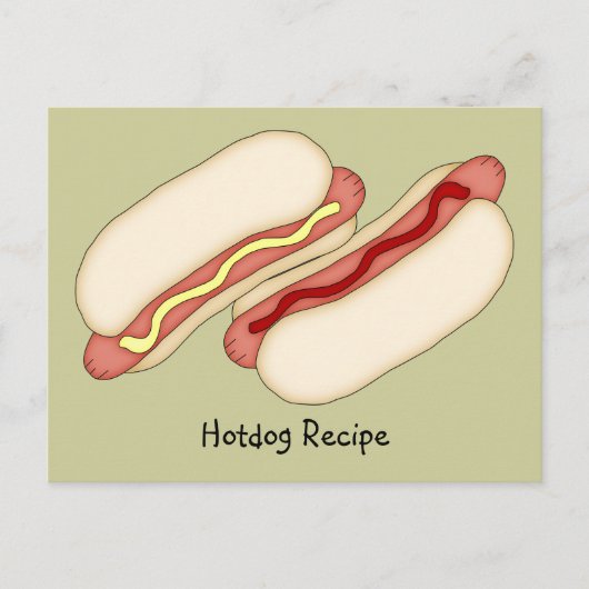 Hotdog-kaart Briefkaart (Voorkant)