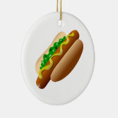 Hotdog Keramisch Ornament (Rechts)