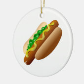 Hotdog Keramisch Ornament (Links)