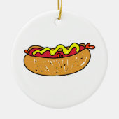 Hotdog Keramisch Ornament (Voorkant)