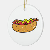 Hotdog Keramisch Ornament (Links)