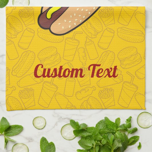 Hotdog Kitchen Towel Theedoek (Gevouwen)