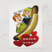  hotdog Love Briefkaart (Voorkant)
