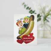  hotdog Love Briefkaart (Staand voorkant)