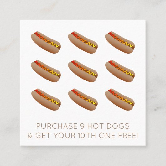 hotdog loyalty-stempel klantenkaartje (Voorkant)