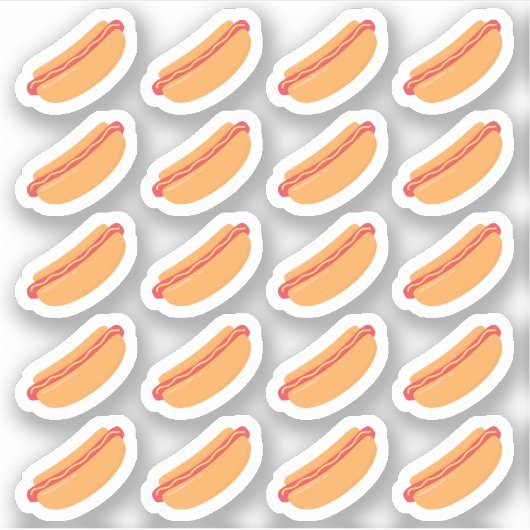 Hotdog Lunch Maaltijd Fast Food Menu Cheat Day Pla Sticker (Voorkant)