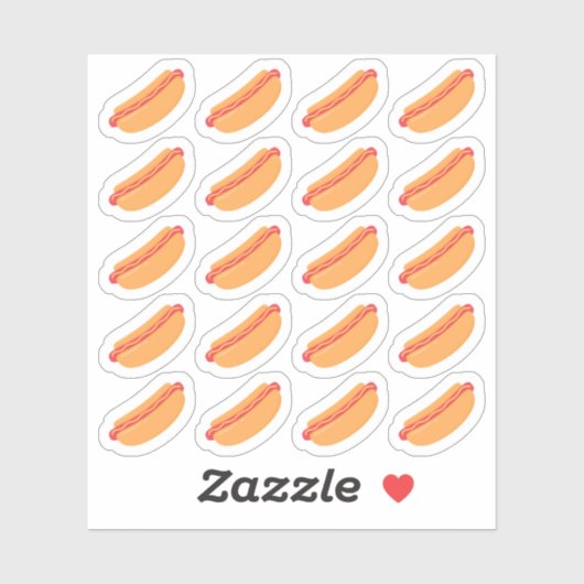 Hotdog Lunch Maaltijd Fast Food Menu Sjoemel Dag P Sticker (Vel)