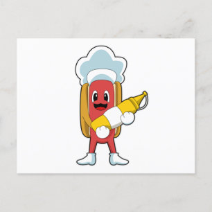 Hotdog met Mosterd Briefkaart