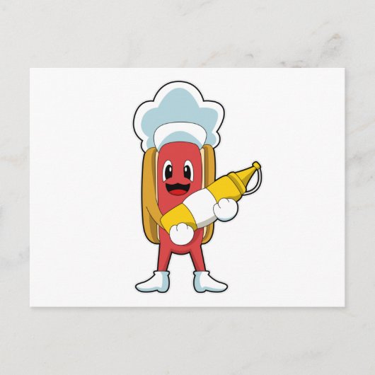 Hotdog met Mosterd Briefkaart (Voorkant)