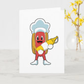 Hotdog met Mosterd Kaart (Gele Bloem)