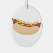 Hotdog met mosterd keramisch ornament (Rechts)